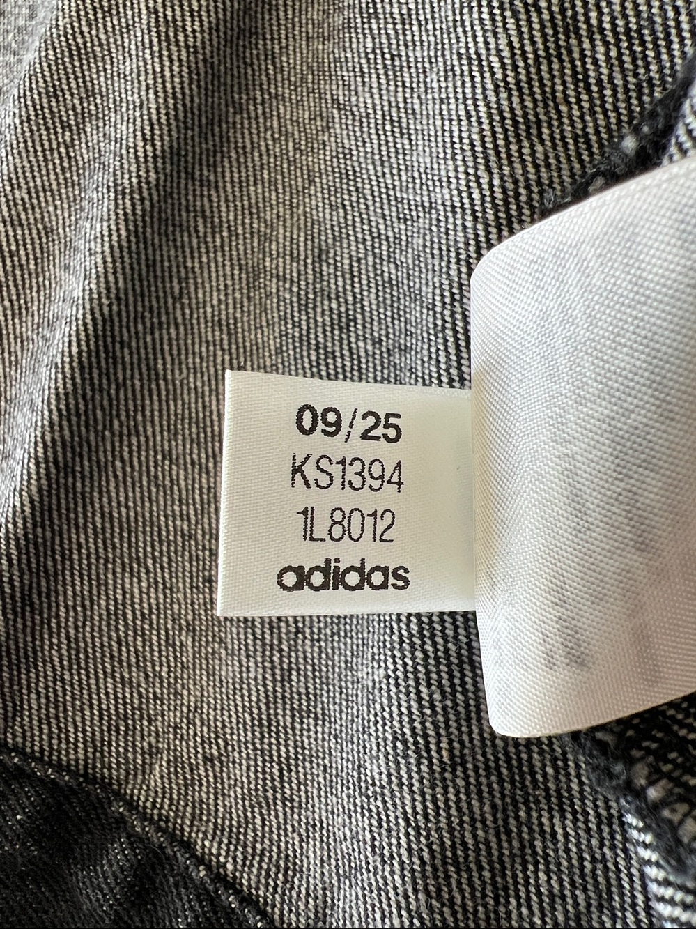 Adidas Black Denim FB Lace-Up Track Jacket, 100% Cotton, Style KS1394 Size M NWT - Picture 4 of 15